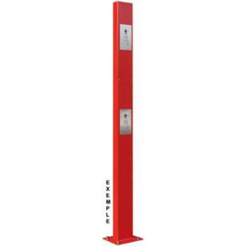  Borne pl/vl acier 4 mm,  haute 