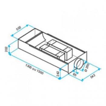  CAISSON SAT 250M3/H L1300MM 