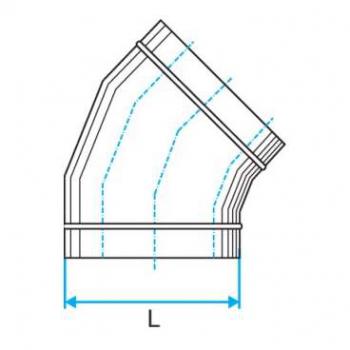  COUDE HORIZONTAL 45- 545X165 