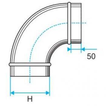  COUDE VERTICAL 90 - 410X165 