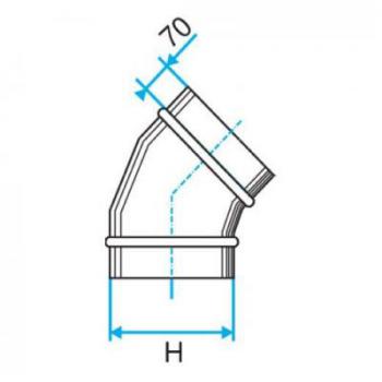  COUDE VERTICAL 45- 360X80 