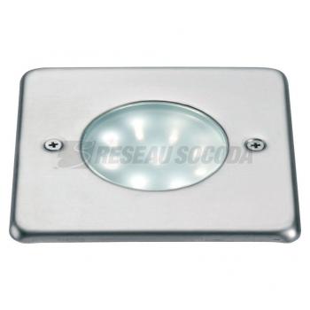  EGO CARRE 9 LED BLANC - INOX 