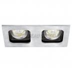  SQUARE 2 ALU BROSSE GU10 2X50W 