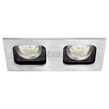  SQUARE 2 ALU BROSSE GU10 2X50W 