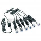  KIT 6 SPOTS LED DEAUVILLE BLEU 
