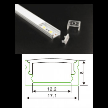  PROFIL ALU SLIM DE SURFACE BAR 