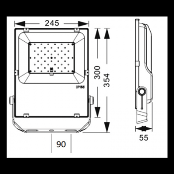  **ROCK 2 80W noir 4000K 