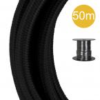  Cordon Textile 2C 50M Noir 