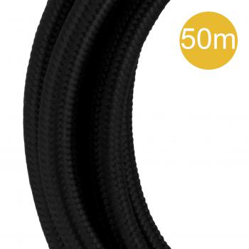  Cordon Textile 2C 50M Noir 