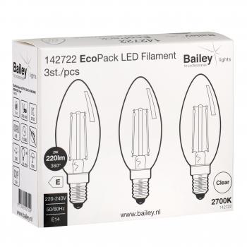  EcoPack 3 x FIL C35 E14 2W 827 