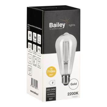  LED FIL ST64 E27 DIM 8W Or 