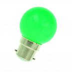  LED Party G45 B22d 1W Vert 