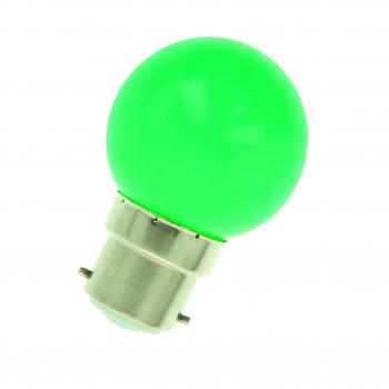  LED Party G45 B22d 1W Vert 