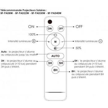  projecteur solaire 8W 