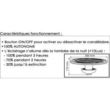 candelabre solaire 25w 