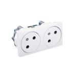  Prise double 2P+T encastrable 