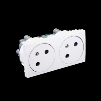  Prise double 2P+T encastrable 