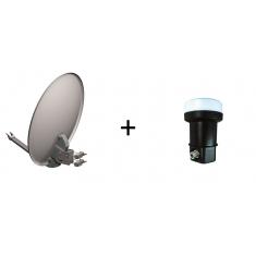  KIT PARA ACIER 60cm+LNB SINGLE 