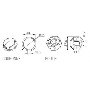  Adaptateur octogonal 40x0,6mm 