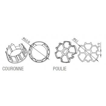  Adaptateur rond Z.F. 64x1mm 