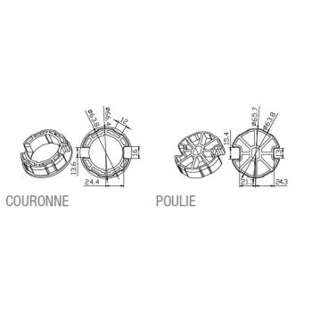  Adaptateur rond 70x1,5mm 
