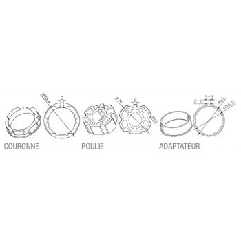  Adaptateur rond Z.F. 80x1mm 