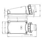  SOCLE CONNECT. COUDE IP67 - TE 