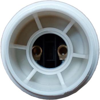  DOUILLE E14 1/2FIL.+BAG. BLANC 