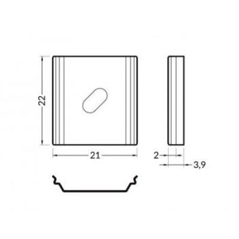  CLIPS /2 U5 INOX PROFILE 12MM 