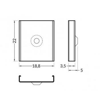  CLIPS /2 Y INOX  PROFILE 20MM 
