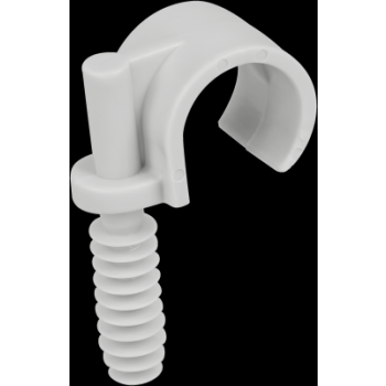  Clips de tube diam 25+cheville 