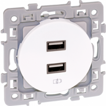  SQUARE chargeur dble USB 5V 
