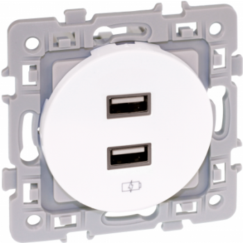  SQUARE chargeur dble USB 5V 