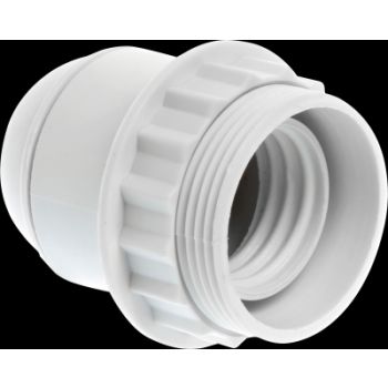  Douille E14 dble bague blanche 