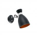  RETRO LAMPE APPLIQUE NOIRE ET 