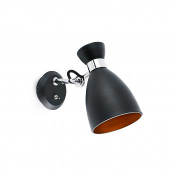  RETRO LAMPE APPLIQUE NOIRE ET 
