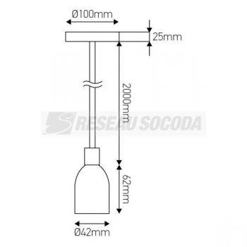  Suspension Douille E27 Lisse e 