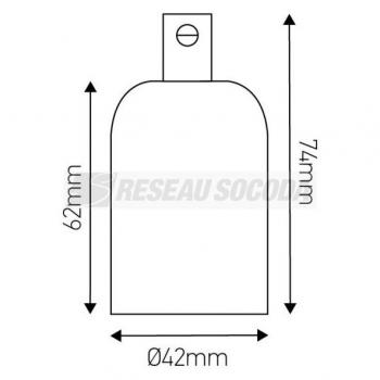  Douille Acier E27 Lisse Cuivre 