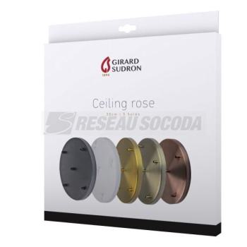  **Plafonnier Acier D.300mm Bla 