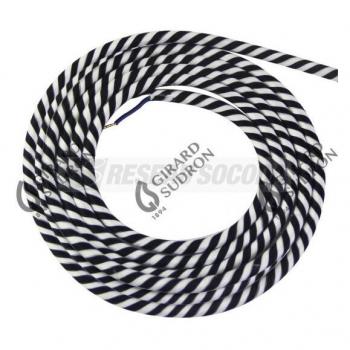  Cable rond spirale noir blanc 