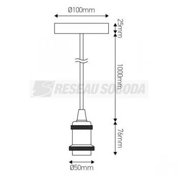  Suspension Douille E27 Filete 