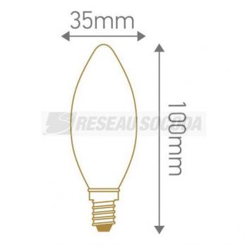  Flamme Lisse C35 Filament LED 