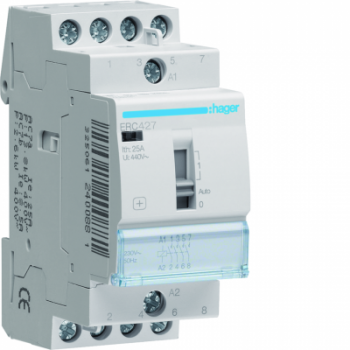  Contact manu 25A, 2F+2O, 230V 