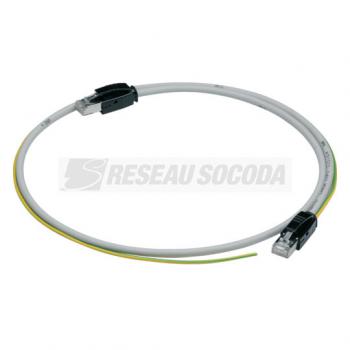  Cble Modbus 2xRJ45+terre 1 m 