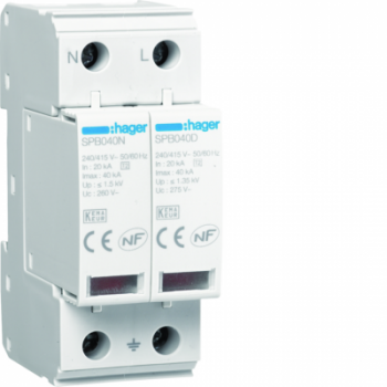  Parafoudre 2P T2 TNS/TT Uc 275 