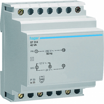 Transfo secu 40VA 230/12-24V 
