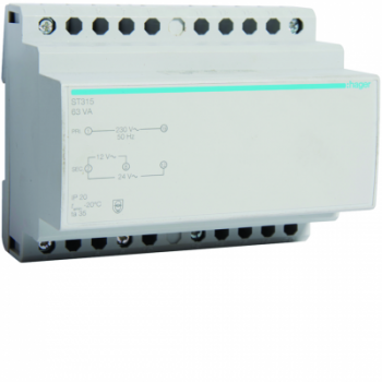  Transfo secu 63VA 230/12-24V 