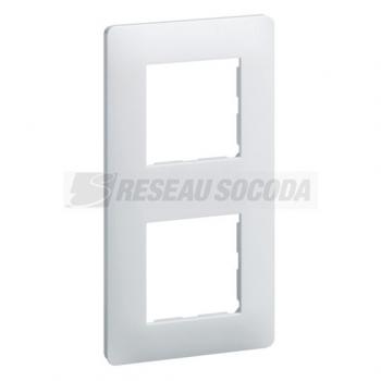  Ess. Plaque 2 postes 71 Blanc 
