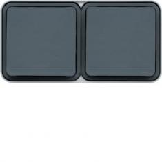  cubyko PC dble hor. 2P+T gris 