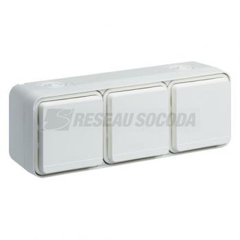  cubyko PC tple hor. 2P+T blanc 